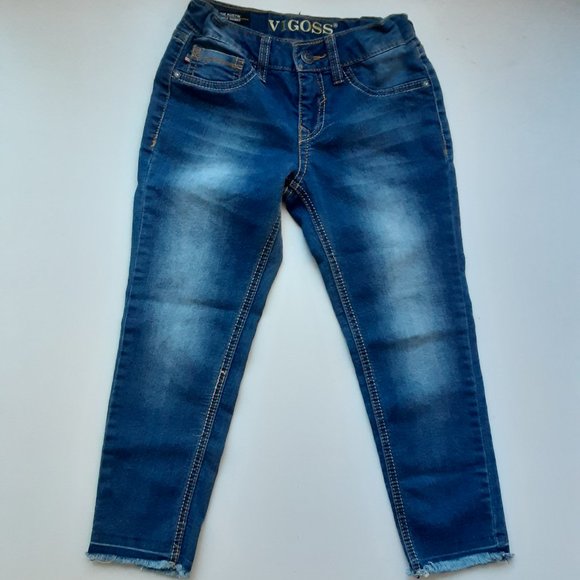 VIGOSS girl’s “Bee Happy” ankle skinny blue jeans (7) - Picture 2 of 9